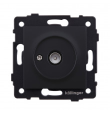 Розетка TV (папа) Kollinger REA-007BM, черный матовый