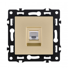 Розетка Ethernet RJ45 Cat.6 Kollinger Asthetik AS-017GD, золотой