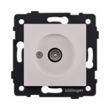 Розетка TV (папа) Kollinger REA-007CM, кашемир матовый