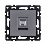 Розетка Ethernet RJ45 Cat.6 Kollinger Asthetik AS-017GY, серый