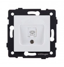 Розетка телефонная RJ11 Kollinger REA-009WM, белый матовый