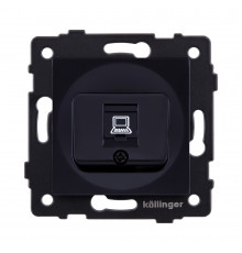 Розетка Ethernet RJ45 Cat.6 Kollinger REA-018BK, черный