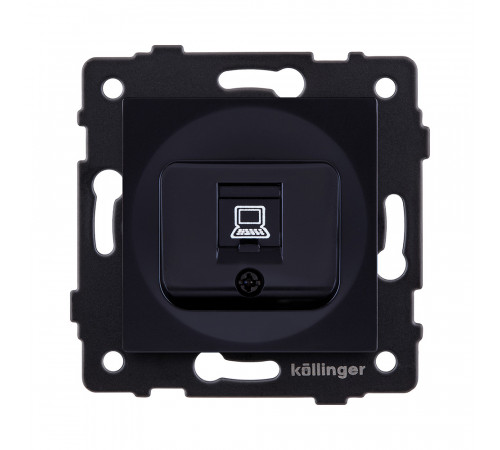 Розетка Ethernet RJ45 Cat.6 Kollinger REA-018BK, черный