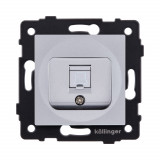 Розетка Ethernet RJ45 Cat.6 Kollinger REA-018GY, серый