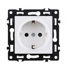 Розетка штепсельная SCHUKO 16A/250 В Kollinger Asthetik AS-014WH, белый