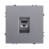 Розетка Ethernet RJ45 Cat.6 Kollinger Eclipse EC-017GY, серый