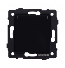 Розетка штепсельная SCHUKO 16A/250 В с крышкой Kollinger REA-006BK, черный