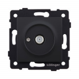 Розетка спутниковая SAT Kollinger REA-020BM, черный матовый