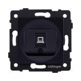 Розетка Ethernet RJ45 Cat.5 Kollinger REA-016BK, черный