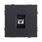 Розетка Ethernet RJ45 Cat.6 Kollinger Eclipse EC-017BK, черный матовый