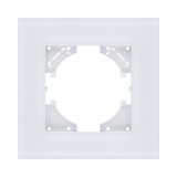 Рамка 1-постовая, стекло Kollinger Reflex MG RM1WH, белый