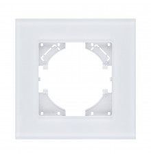 Рамка 1-постовая, стекло Kollinger Reflex MG RM1WH, белый