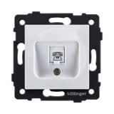 Розетка телефонная RJ11 Kollinger REA-009WH, белый