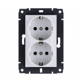 Розетка штепсельная SCHUKO двойная 16A/250 В Kollinger REA-032WH, белый