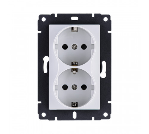 Розетка штепсельная SCHUKO двойная 16A/250 В Kollinger REA-032WH, белый