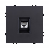 Розетка телефонная RJ11 Kollinger Eclipse EC-019BK, черный матовый