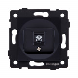 Розетка телефонная RJ11 Kollinger REA-009BK, черный