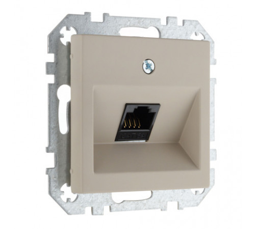 Розетка компьютерная 1 гнездо LAVERO 1013301061, Кремовый матовый
