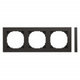 Рамка 3 поста LAVERO Classic 1013500143, Шоколад матовый