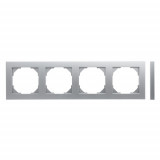 Рамка 4 поста LAVERO Classic 1012200144, Алюминий