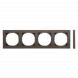 Рамка 4 поста LAVERO Classic 1013400144, Коричневый матовый