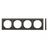 Рамка 4 поста LAVERO Classic 1013500144, Шоколад матовый