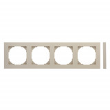 Рамка 4 поста LAVERO Classic 1013300144, Кремовый матовый