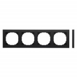 Рамка 4 поста LAVERO Classic 1013600144, Черный матовый