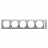 Рамка 5 постов LAVERO Classic 1012200145, Алюминий