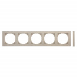 Рамка 5 постов LAVERO Classic 1013300145, Кремовый матовый