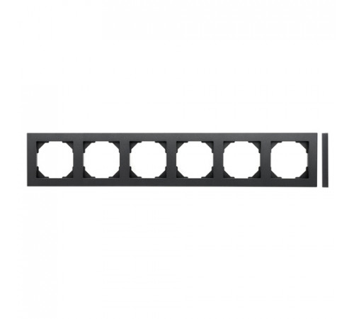 Рамка 6 постов LAVERO Classic 1012300146, Антрацит