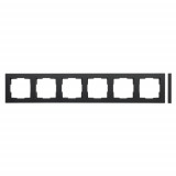 Рамка 6 постов LAVERO Classic 1013600146, Черный матовый