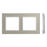 Рамка 2 поста LAVERO Classic 1016200242, Шампань матовый