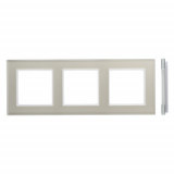Рамка 3 поста LAVERO Classic 1016200243, Шампань матовый
