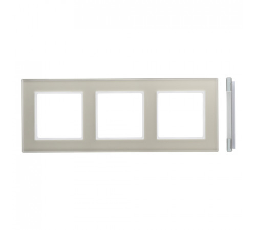 Рамка 3 поста LAVERO Classic 1016200243, Шампань матовый