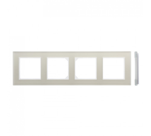 Рамка 4 поста LAVERO Classic 1016200244, Шампань матовый