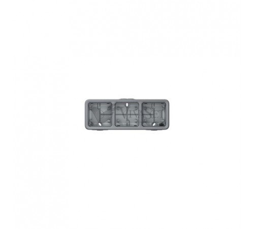 Коробка для накладного монтажа, 3 поста горизонтальная IP55 Legrand Plexo, серый