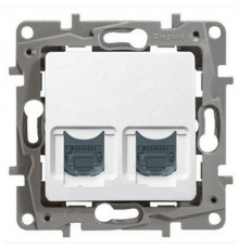 Розетка телефонная компьютерная RJ45 кат. 5UTP Legrand/IEK Etika, белый