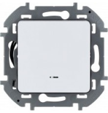 Переключатель одноклавишный с подсветкой/индикацией 10 AX 250 В~ Legrand/IEK Inspiria, белый