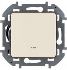 Выключатель одноклавишный с подсветкой/индикацией 10 AX 250 В~ Legrand/IEK Inspiria, слоновая кость