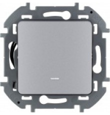 Переключатель одноклавишный с подсветкой/индикацией 10 AX 250 В~ Legrand/IEK Inspiria, алюминий