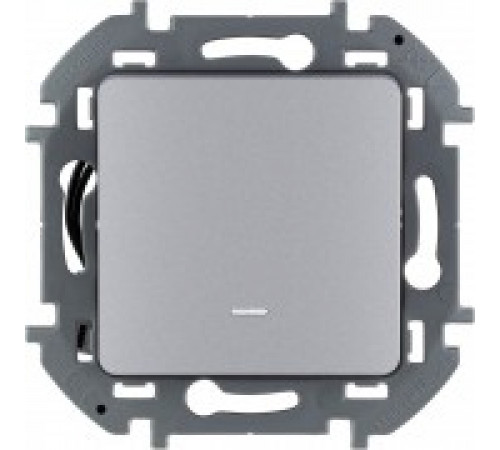 Переключатель одноклавишный с подсветкой/индикацией 10 AX 250 В~ Legrand/IEK Inspiria, алюминий