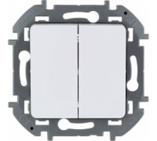 Выключатель двухклавишный 10 AX 250 В~ Legrand/IEK Inspiria, белый
