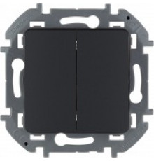 Выключатель двухклавишный 10 AX 250 В~ Legrand/IEK Inspiria, антрацит