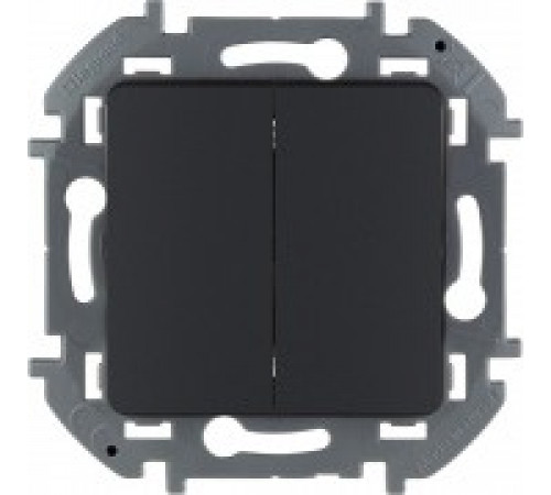 Выключатель двухклавишный 10 AX 250 В~ Legrand/IEK Inspiria, антрацит
