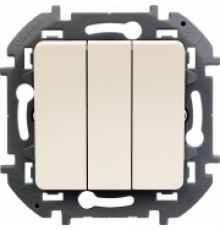 Выключатель трехклавишный 20 AX 250 В~ Legrand/IEK Inspiria, слоновая кость