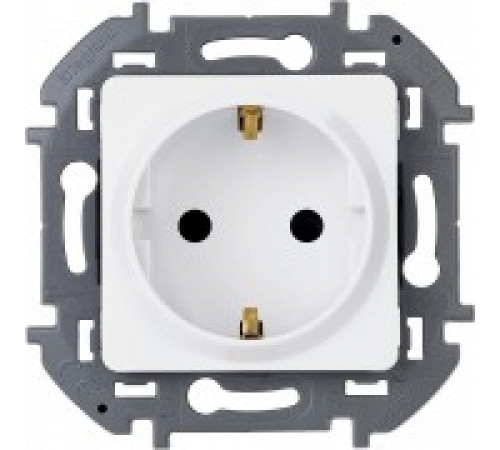 Розетка 2К+З со шторками немецкий стандарт 16 А - 250 В~ Legrand/IEK Inspiria, белый