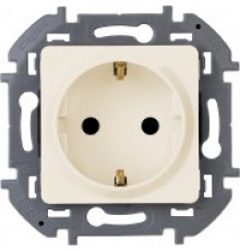 Розетка 2К+З немецкий стандарт 16 А - 250 В~ Legrand/IEK Inspiria, слоновая кость