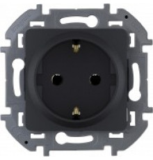 Розетка 2К+З немецкий стандарт 16 А - 250 В~ Legrand/IEK Inspiria, антрацит