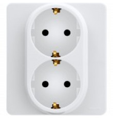 Розетка 2 x 2К+З немецкий стандарт 16 А - 250 В~ Legrand/IEK Inspiria, белый